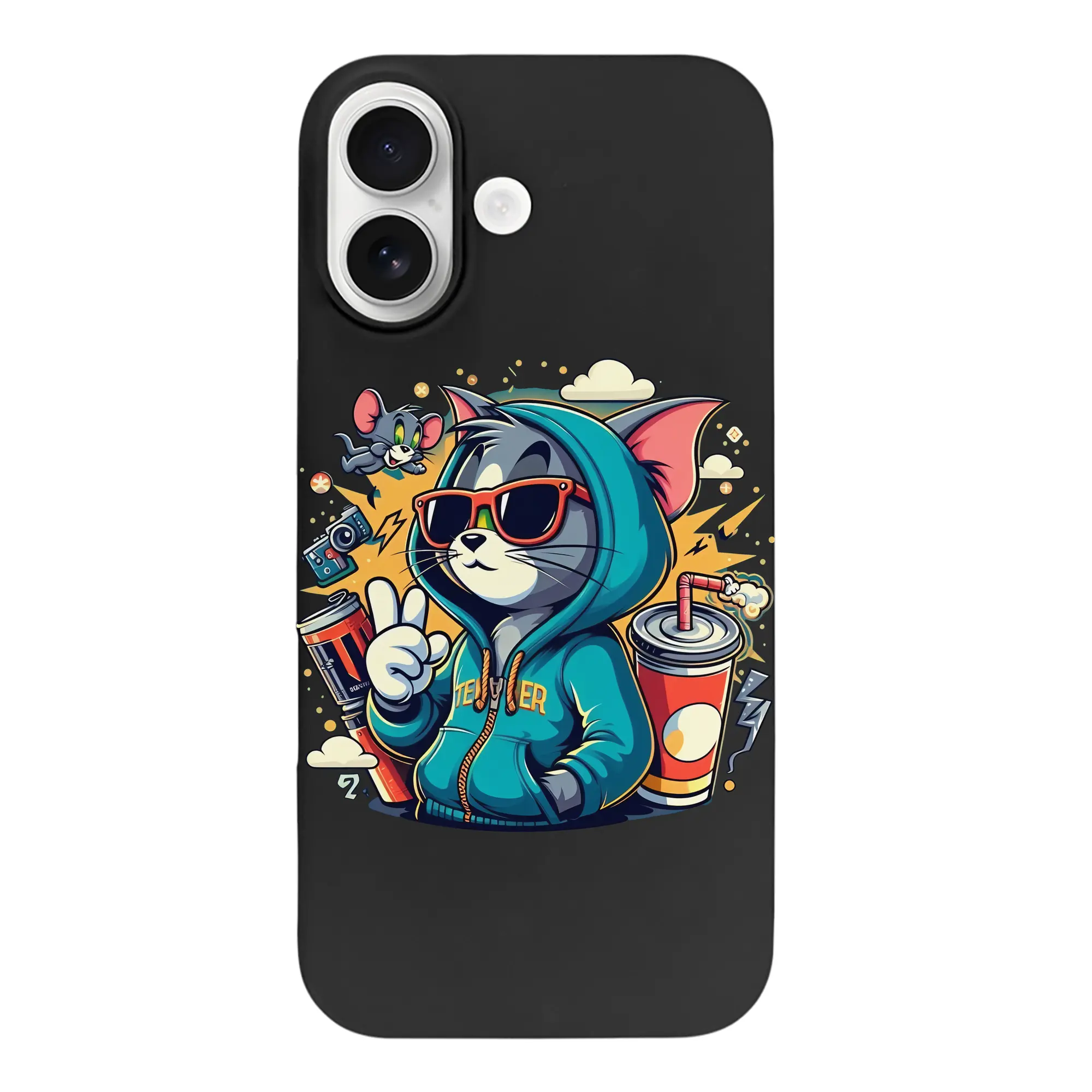 トムとジェリー グッズ トム - iPhone 17 シリーズ シリコンケース 薄型 耐衝撃 指紋防止 ソフトタッチカバー 精密フィット 傷防止 保護ケース iPhone 17/17 Air/17 Pro/17 Pro Max 対応